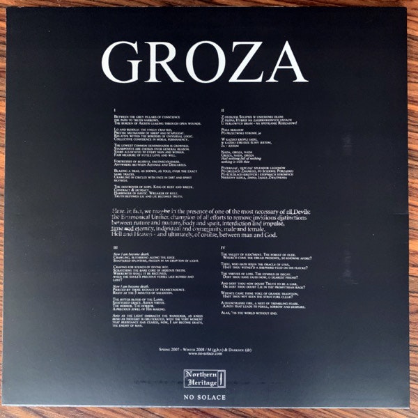 MGLA Groza (Northern Heritage - Europe reissue) (EX) LP