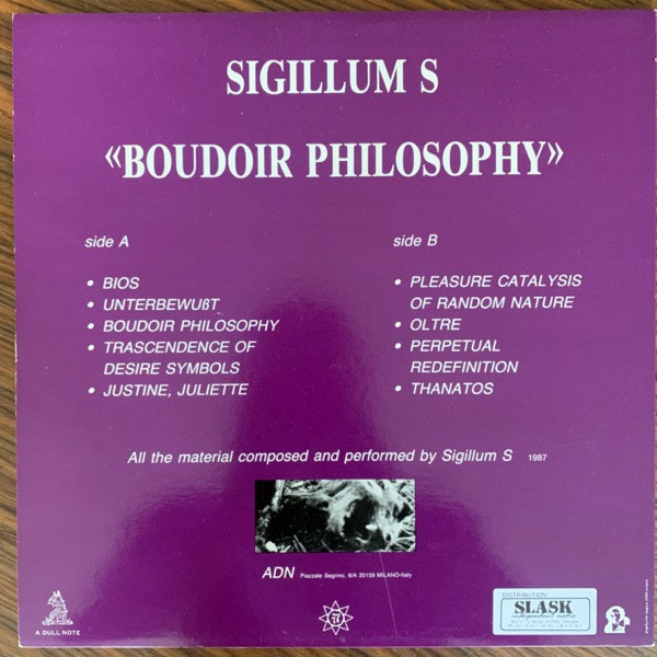 SIGILLUM S Boudoir Philosophy (White vinyl) (A Dull Note - Italy original) (EX) LP