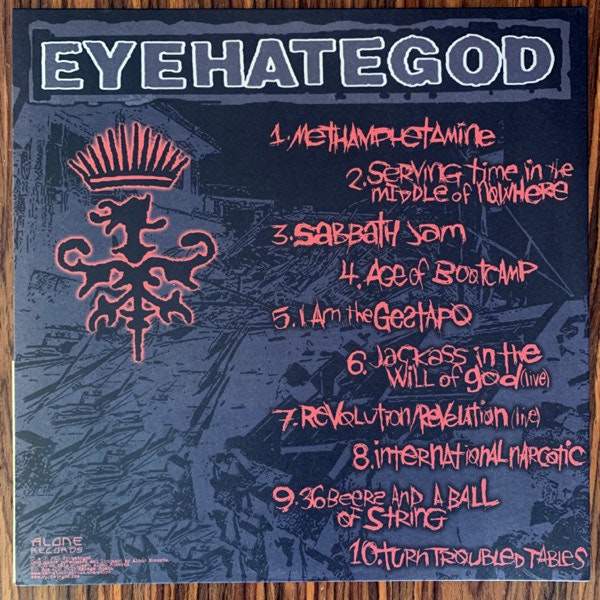 EYEHATEGOD Preaching The "End-Time" Message (Alone - Spain reissue) (NM/EX) LP