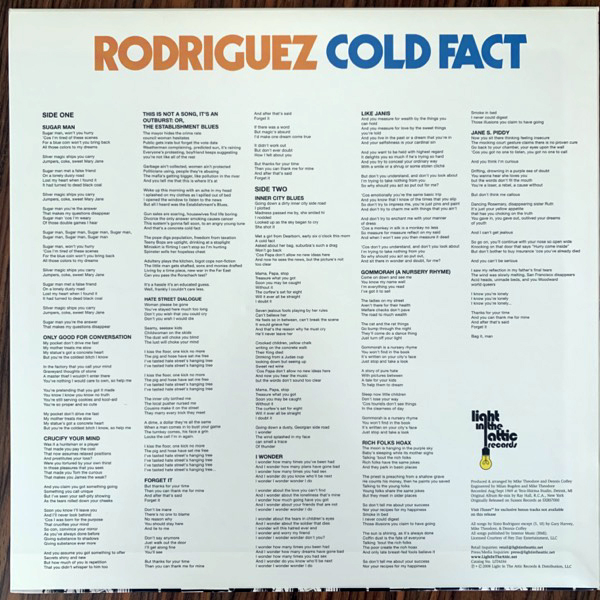 RODRIGUEZ Cold Fact (Light In the Attic - USA reissue) (NM) LP