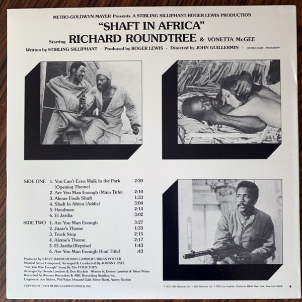 SOUNDTRACK Johnny Pate ‎– Shaft In Africa (ABC - USA 2006 reissue) (EX) LP