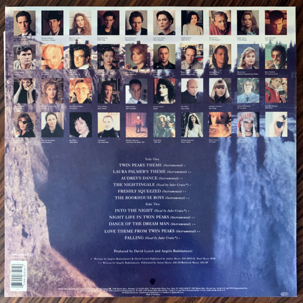 SOUNDTRACK Angelo Badalamenti ‎– Music From Twin Peaks (Warner - Europe original) (EX/VG+) LP