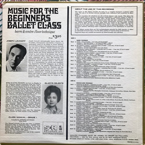 GLADYS CELESTE Music For the Beginners Ballet Class (S & R - USA original) (VG+/VG) LP