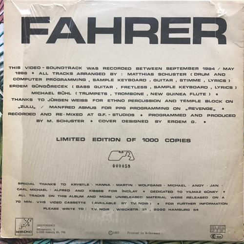 GEISTERFAHRER The Other Side Of... (Independance - Germany original) (VG+) LP