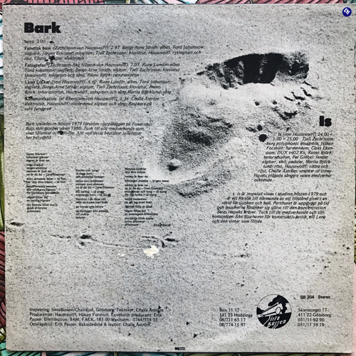 HAUSSWOLFF Bark & Is (Sista Bussen - Sweden original) (VG) LP