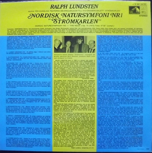 RALPH LUNDSTEN Nordisk Natursymfoni Nr 1 "Strömkarlen" (His Master's Voice - Sweden original) (EX) LP