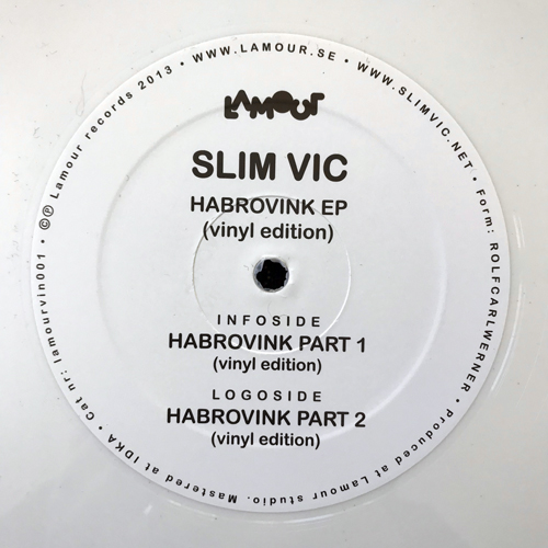 SLIM VIC Habrovink EP (White vinyl) (Lamour - Sweden original) (NEW) 12" EP