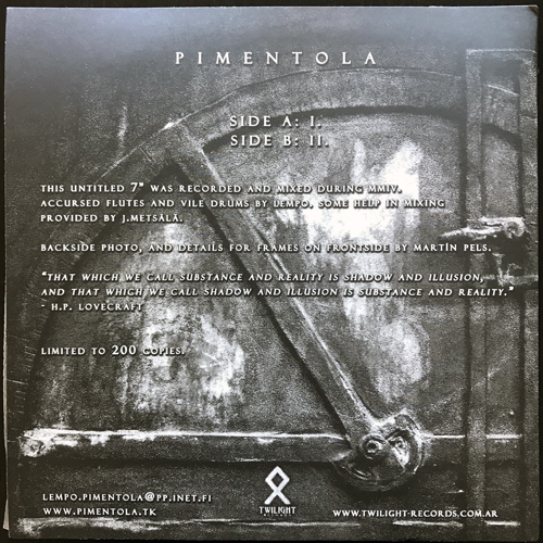 PIMENTOLA Pimentola (Clear vinyl) (Twilight - Argentina original) (EX) 7"