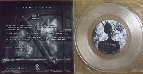 PIMENTOLA Untitled (Clear vinyl) (Twilight - Argentina original) (EX/NM) 7"