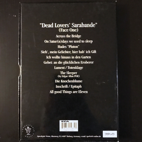 SOPOR AETERNUS & THE ENSEMBLE OF SHADOWS Dead Lovers' Sarabande (Face One) (Apocalyptic Vision - Germany original) (EX) CD BOX