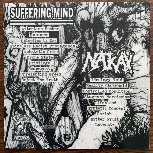 SUFFERING MIND/NAK'AY Split (Splatter vinyl) (Fat Ass - Poland original) (NM) LP