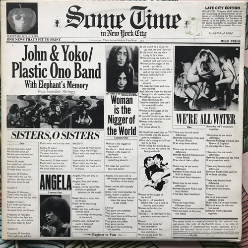 JOHN & YOKO/PLASTIC ONO BAND/ELEPHANT'S MEMORY Some Time In New York City (Apple - UK original) (VG) 2LP