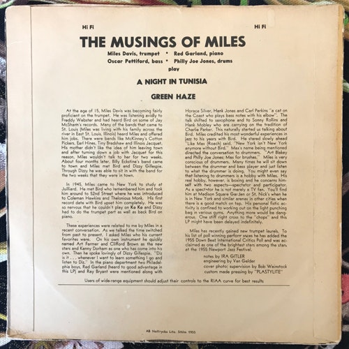 MILES DAVIS QUARTET The Musings Of Miles Vol. 3 (Metronome - Sweden original) (VG-/VG) 7"