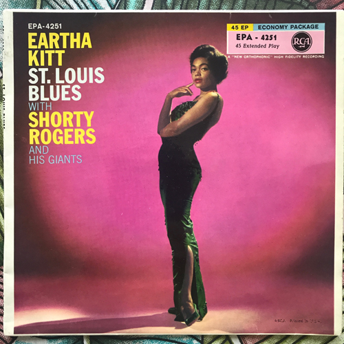 EARTHA KITT WITH SHORTY ROGERS AND HIS GIANTS St. Louis Blues (RCA - Germany original) (VG+/VG-) 7"