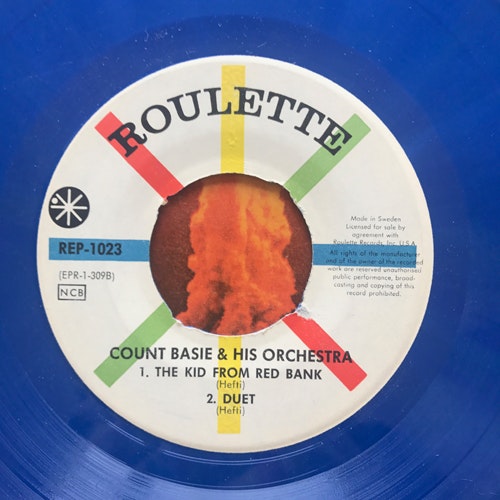 COUNT BASIE & HIS ORCHESTRA Basie (Blue vinyl) (Sonet - Sweden original) (VG/VG-) 7"