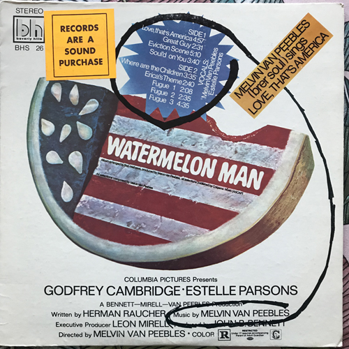 SOUNDTRACK Melvin Van Peebles ‎– Watermelon Man (Beverly Hills - USA Promo original) (VG/VG+) LP