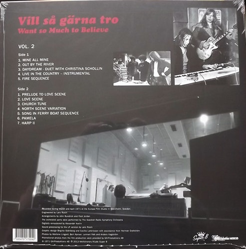 SOUNDTRACK John "Rabbit" Bundrick & Johnny Nash ‎– Vill Så Gärna Tro - Want So Much To Believe Vol. 2 (Mellotronen - Sweden original) (SS) LP+DVD