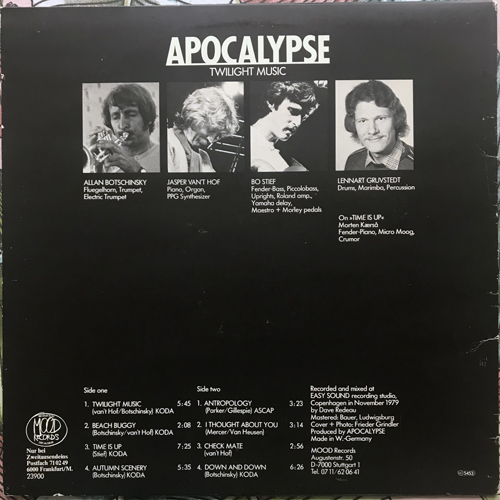 APOCALYPSE Twilight Music (Mood - Germany original) (VG+) LP