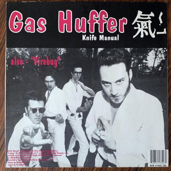 MUDHONEY / GAS HUFFER You Stupid Asshole / Knife Manual (Musical Tragedies - Europe original) (VG+/EX) 12"