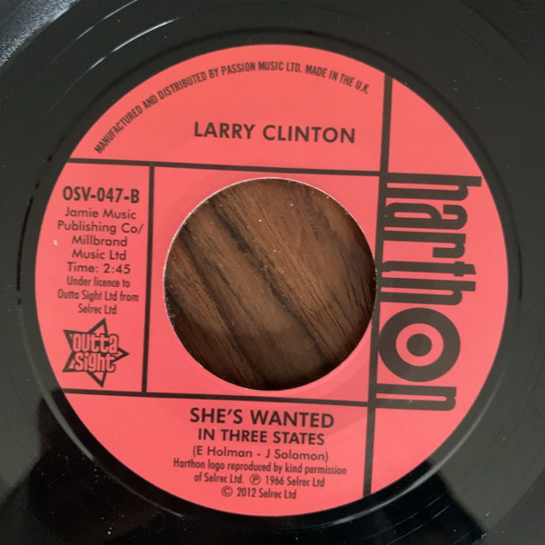 JESSE JAMES / LARRY CLINTON Love Is All Right (Version) / She's Wanted In Three States (Outta Sight - UK reissue) (EX) 7"