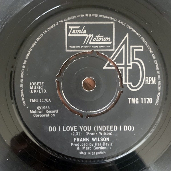 FRANK WILSON Do I Love You (Indeed I Do) (Tamla Motown - UK 1979 repress) (VG) 7"