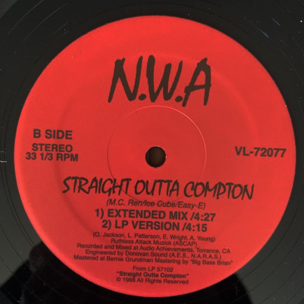 N.W.A. Express Yourself / Straight Outta Compton (USA unofficial reissue) (VG+) 12"