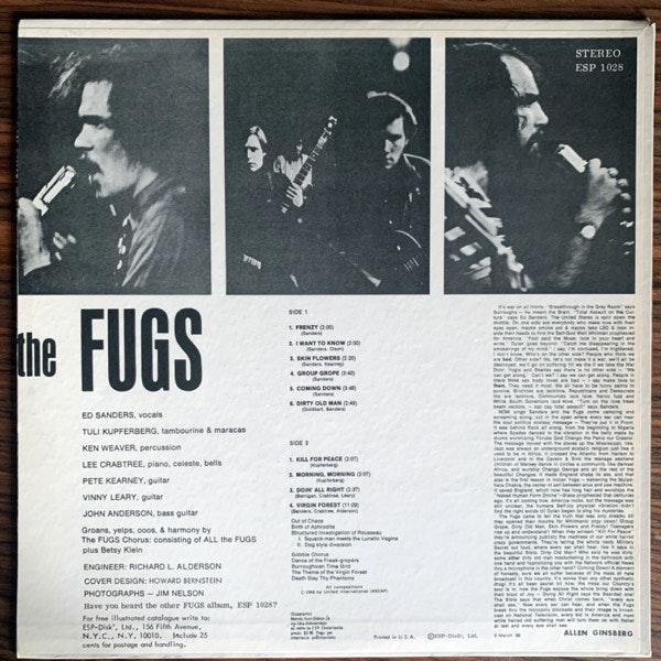 FUGS, the The Fugs (ESP Disk - USA 1967 repress) (EX) LP