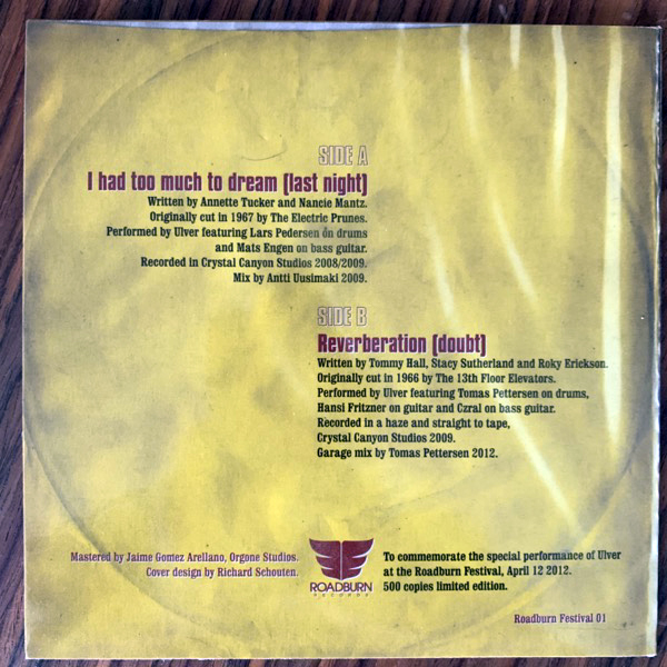 ULVER Roadburn EP (Gold vinyl) (Roadburn Festival - Holland original) (NM) 7"