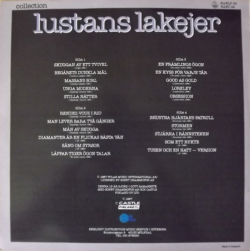 LUSTANS LAKEJER Collection (Kaktus - Scandinavia original) (EX/VG+) 2LP