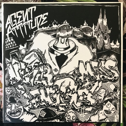 AGENT ATTITUDE Never-Ending Mess (Blue vinyl) (De:Nihil - Sweden original) (NM/EX) 7"