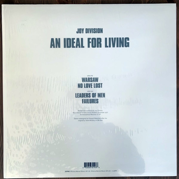 JOY DIVISION An Ideal For Living (Warner - Europe reissue) (EX) 12"
