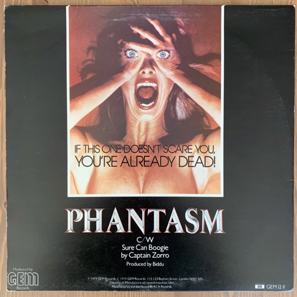 SOUNDTRACK Captain Zorro ‎– Phantasm (Splatter vinyl) (GEM - UK original) (VG+/EX) 12"