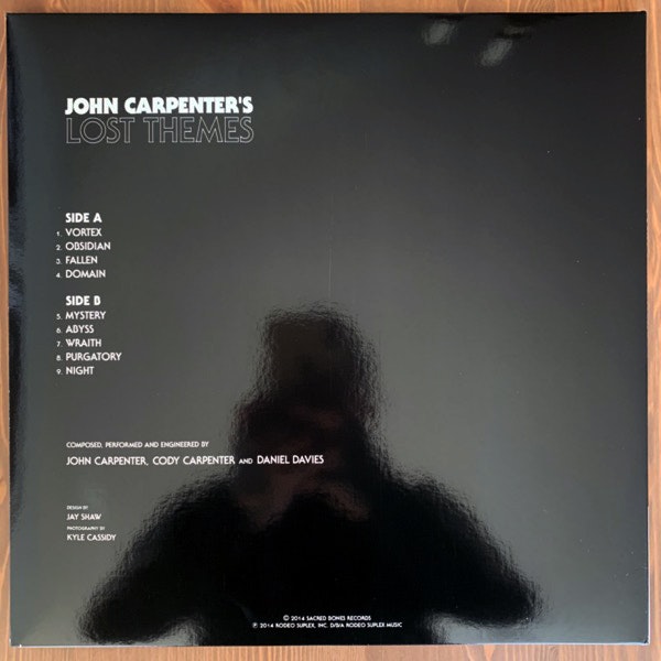 JOHN CARPENTER Lost Themes (White/black swirl vinyl) (Sacred Bones - USA original) (EX/NM) LP