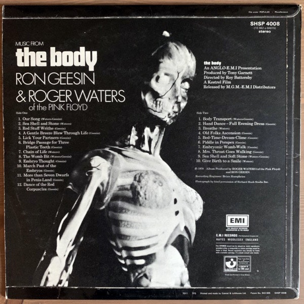 RON GEESIN & ROGER WATERS Music From The Body (Harvest - UK original) (VG+) LP