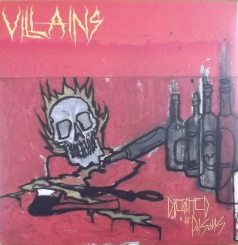 VILLAINS Drenched In The Poisons (Die hard version. Yellow vinyl) (Nuclear War Now! - USA original) (NM) LP