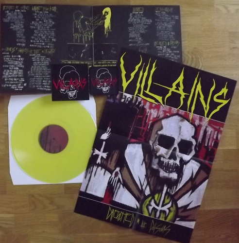 VILLAINS Drenched In The Poisons (Die hard version. Yellow vinyl) (Nuclear War Now! - USA original) (NM) LP
