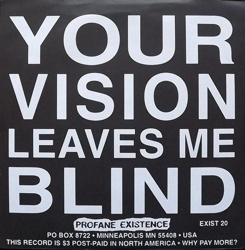 CHRISTDRIVER Your Vision Leaves Me Blind (Grey vinyl) (Profane Existence - USA original) (EX) 7"