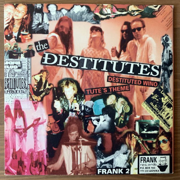 DESTITUTES, the / THE LET'S GO'S Split (Orange vinyl) (Frank - Sweden original) (VG+) 7"