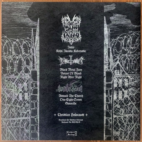 MUSTA SURMA / BLOODHAMMER / ANNIHILATUS Christian Holocaust (Northern Heritage - Finland original) (NM) LP