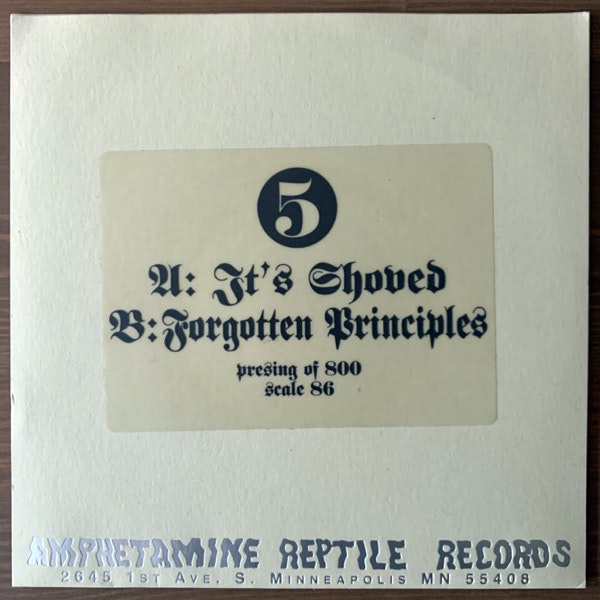 MELVINS It's Shoved (Clear vinyl) (Amphetamine Reptile - USA original) (NM) 7"