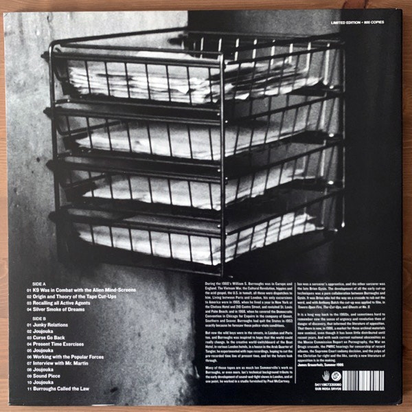 WILLIAM S. BURROUGHS Break Through In Grey Room (Sub Rosa - Belgium 2013 reissue) (EX) LP