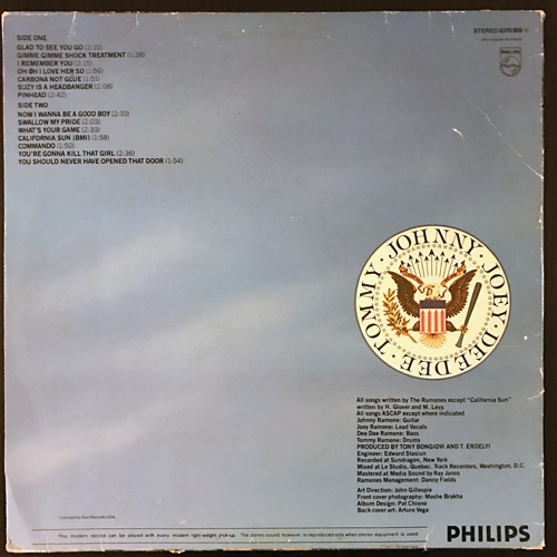 RAMONES Leave Home (Philips - Holland original) (VG) LP