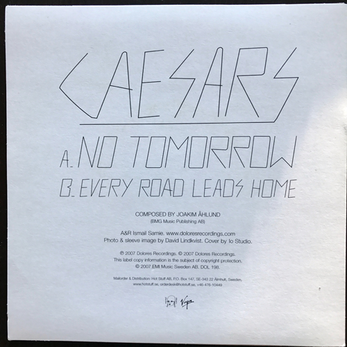 CAESARS No Tomorrow (Dolores - Sweden original) (EX) 7"