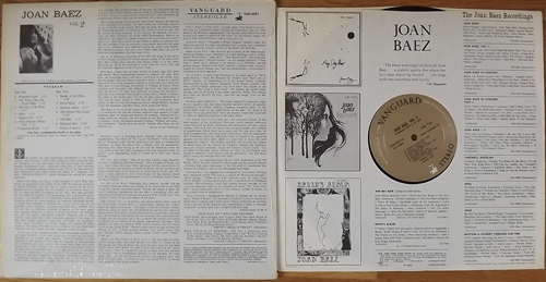 JOAN BAEZ Joan Baez Vol. 2 (Vanguard - USA original) (EX/VG) LP