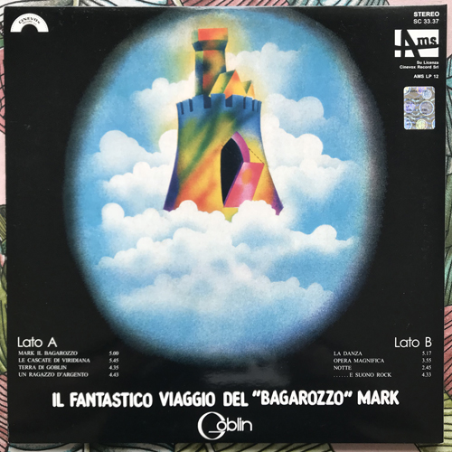 GOBLIN Il Fantastico Viaggio Del "Bagarozzo" Mark (AMS - Italy reissue) (EX/VG+) LP