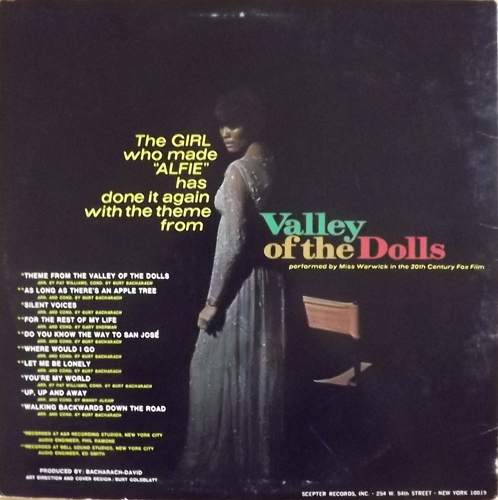 DIONNE WARWICK Valley Of The Dolls (Scepter - USA original) (VG) LP