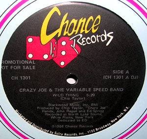 CRAZY JOE AND THE VARIABLE SPEED BAND Wild Thing (Promo) (Chance - USA original) (EX) 12"