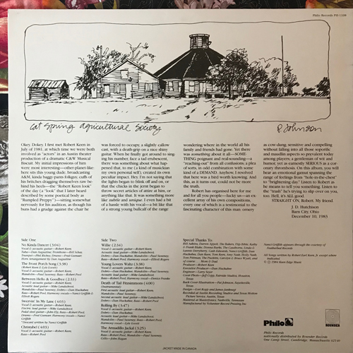 ROBERT EARL KEEN, JR. No Kinda Dancer (Philo - USA reissue) (EX) LP