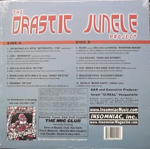 VARIOUS The Drastic Jungle Project (Grey vinyl) (Insomniac - USA original) (EX) LP