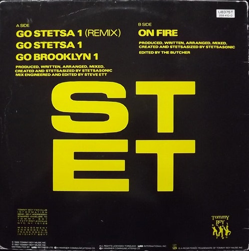 STETASONIC Go Stetsa I (WEA/Tommy Boy - UK original) (VG-/VG) 12"